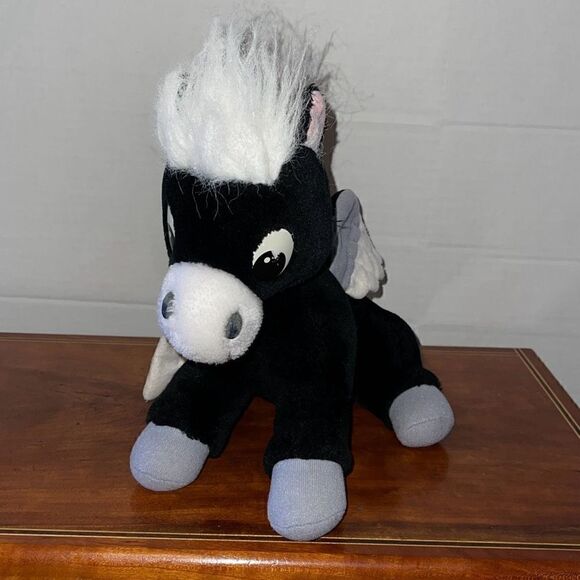 Fantastic plush Black Pegasus Horse 11” Vintage Disneyland Walt Disney World - Picture 1 of 9